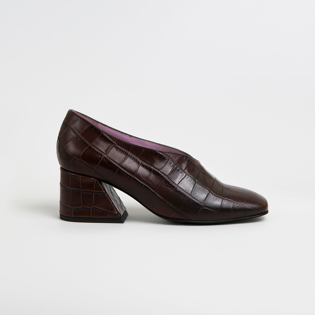 DALE - Brown Leather Pumps