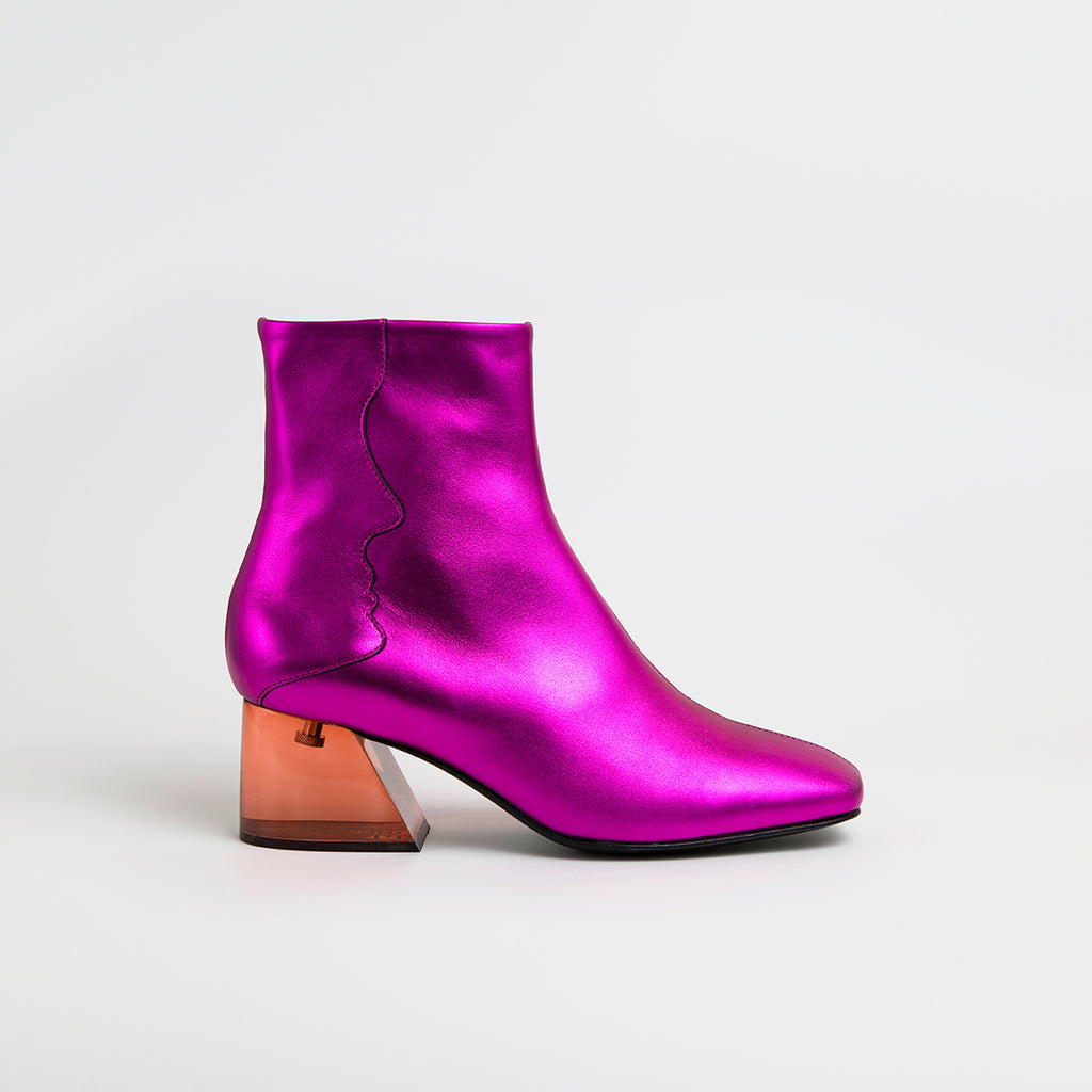 GALAXY Fuchsia Metallic Boots - Main Image