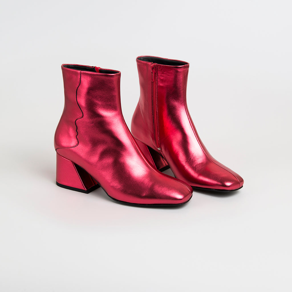 GALAXY - Red Metallic Boots