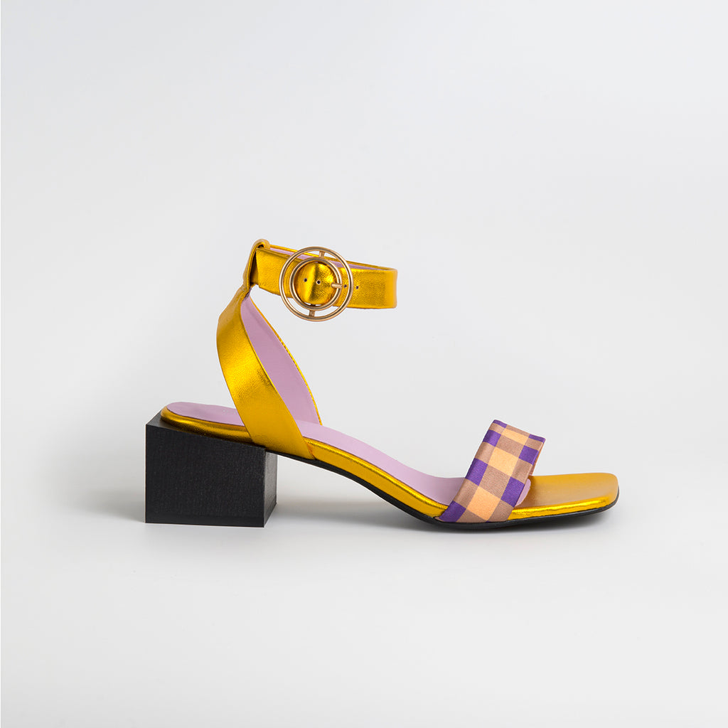 LOLITA - Gold/Purple Sandals