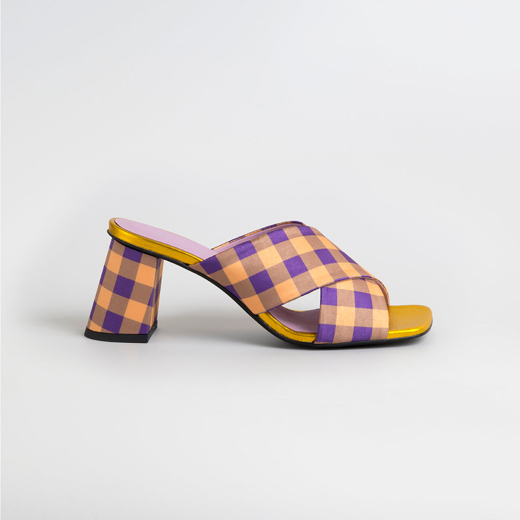 MADGE - Gold/Purple Sandals
