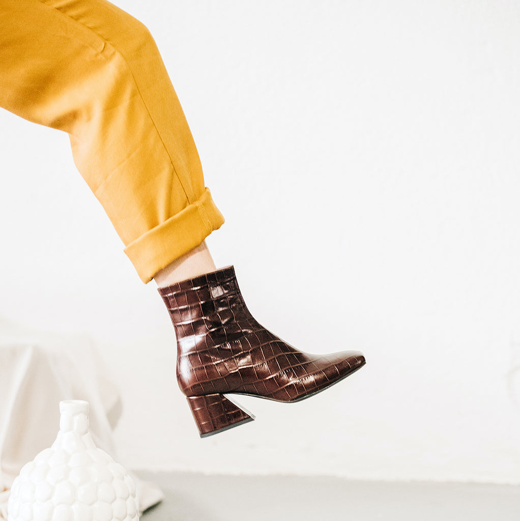 DORIC - Brown Leather Boots