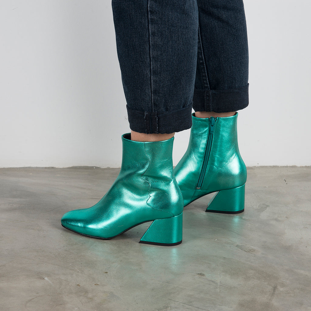 GALAXY - Emerald Green Metallic Boots