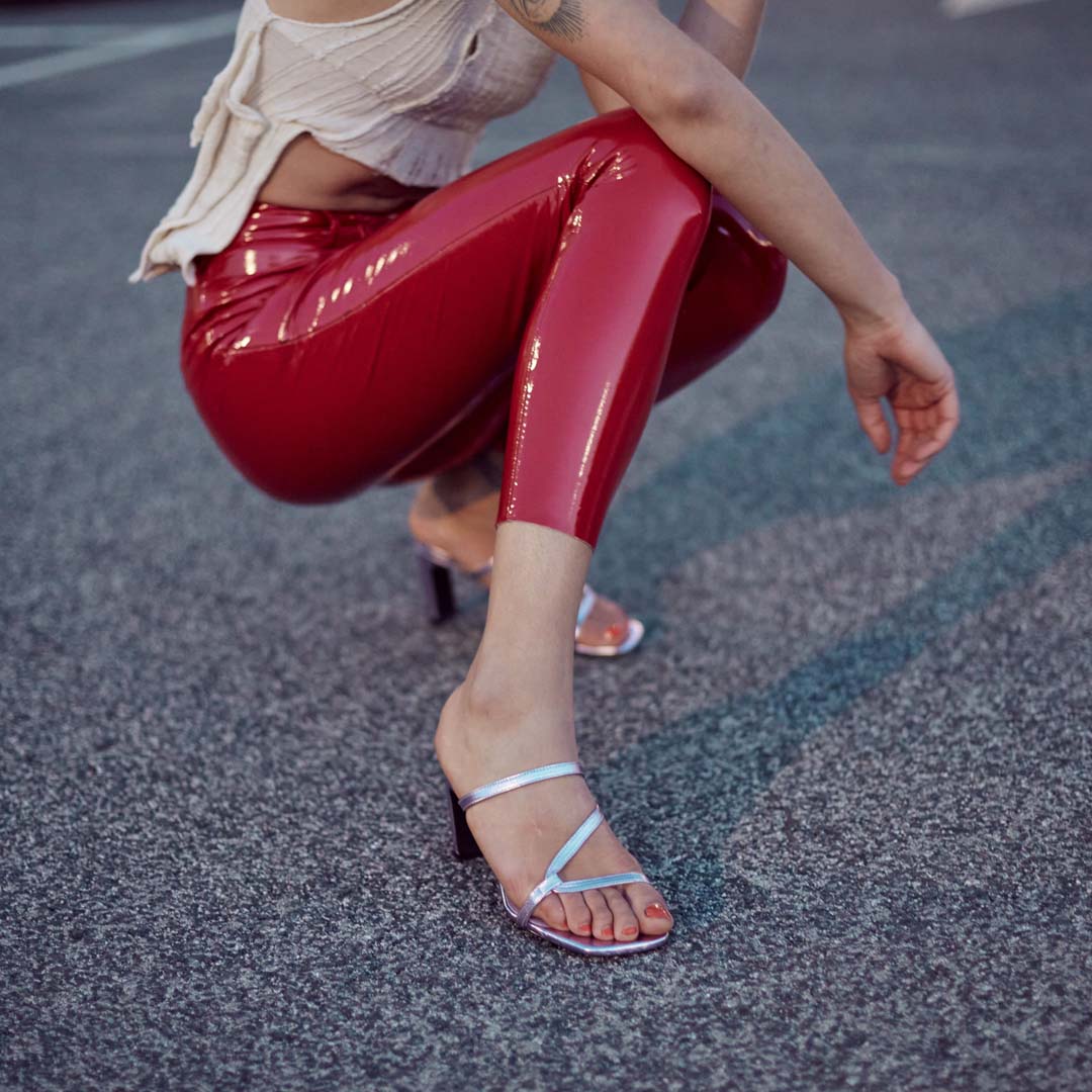 LILY - Lilac Metallic Sandals | UNREAL FIELDS